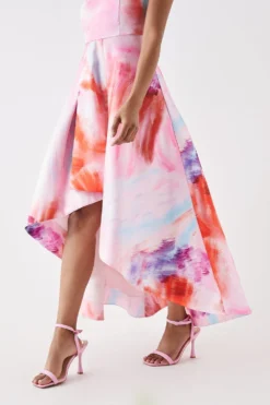 Coast Petite Dip Hem Twill Midi Dress -Coast Sales Store bcc05720 pink xl 3