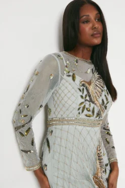 Coast The Collector Hand Embellished Maxi Dress -Coast Sales Store bcc05733 sage xl 3