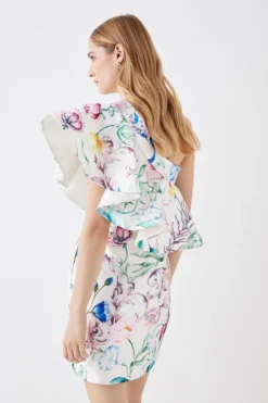 Coast The Collector One Shoulder Twill Mini Dress -Coast Sales Store bcc05753 white xl 4