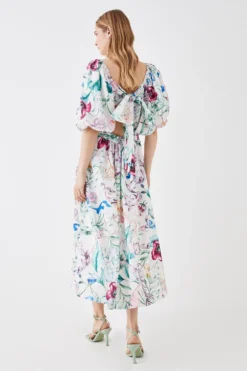 Coast The Collector Pleat Bust Midi Cotton Dress -Coast Sales Store bcc05772 white xl 4