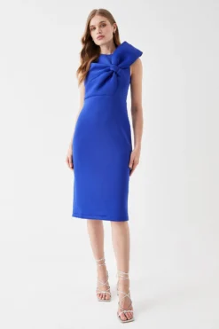 Coast Bow Bodice Scuba Pencil Dress -Coast Sales Store bcc05775 cobalt xl 2