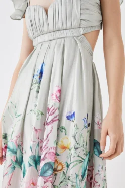 Coast The Collector Glossy Organza Cut Out Back Dress -Coast Sales Store bcc05792 green xl 3