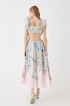 Coast The Collector Glossy Organza Cut Out Back Dress -Coast Sales Store bcc05792 green xl 4