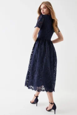 Coast Lace Midi Dress 7 Coast Lace Midi Dress -Coast Sales Store bcc05818 navy xl 3