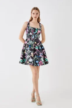 Coast The Collector Square Neck Twill Mini Dress -Coast Sales Store bcc05825 black xl 2