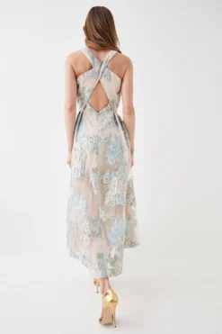 Coast Cross Back Jacquard Dress -Coast Sales Store bcc05826 cream xl 2