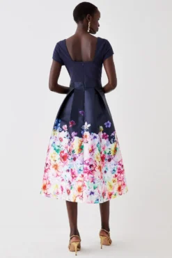 Coast Midi Dress With Ponte Top 2 In 1 Twill Skirt -Coast Sales Store bcc05827 navy xl 2