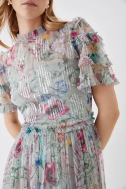 Coast The Collector Mesh Maxi Dress With Sequins -Coast Sales Store bcc05842 sage xl 2