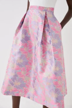 Coast 2 In 1 Midi Dress With Ponte Top & Jacquard Skirt -Coast Sales Store bcc05884 pink xl 3