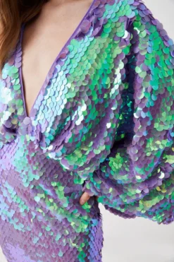 Coast Statement Sequin Kimono Mini Dress -Coast Sales Store bcc05909 ice20lilac xl 3