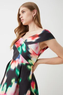 Coast Scuba Bardot Printed Midi Dress 5 Coast Scuba Bardot Printed Midi Dress -Coast Sales Store bcc05936 multi xl 1