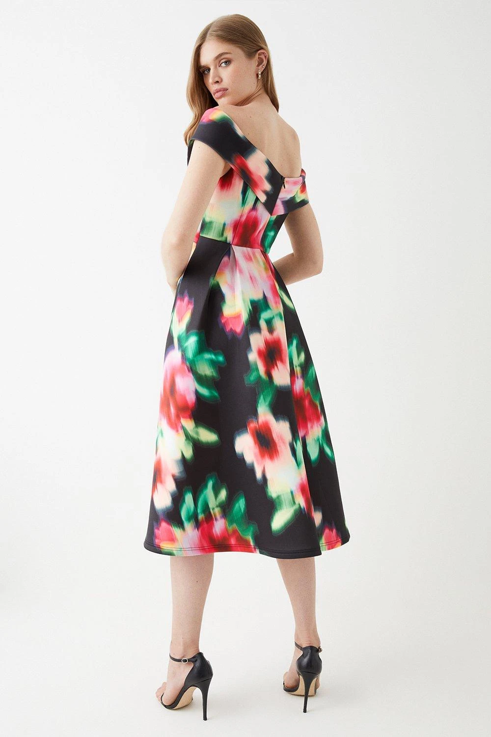 Coast Scuba Bardot Printed Midi Dress 3 Coast Scuba Bardot Printed Midi Dress - Image 3