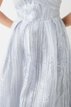 Coast Organza Jacquard Bardot Midi Dress -Coast Sales Store bcc05941 silver xl 3