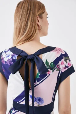 Coast Satin Scarf Print Wrap Midi Dress -Coast Sales Store bcc05948 multi xl 2