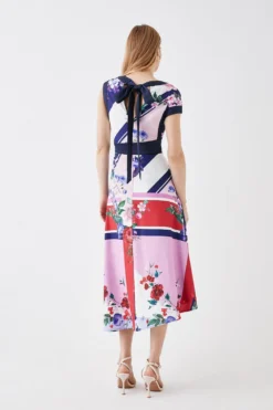 Coast Satin Scarf Print Wrap Midi Dress -Coast Sales Store bcc05948 multi xl 3