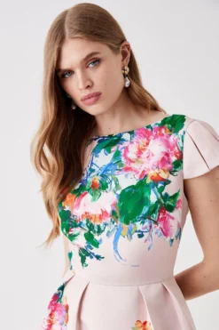 Coast Pleated Cap Sleeve Twill Midi Dress 7 Coast Pleated Cap Sleeve Twill Midi Dress -Coast Sales Store bcc05958 blush xl 3