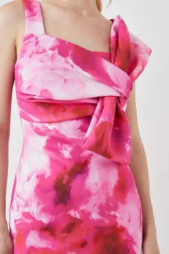 Coast Printed Bow Scuba Pencil Dress -Coast Sales Store bcc05966 pink xl 3