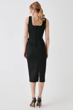 Coast Bow Scuba Pencil Dress -Coast Sales Store bcc05975 black xl 2