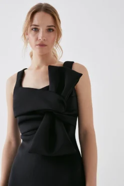 Coast Bow Scuba Pencil Dress -Coast Sales Store bcc05975 black xl 3